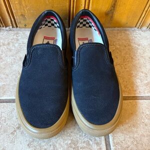 Vans pop Cush gum sole black slip on shoes mens size 6 women’s 7.5 Unisex Black